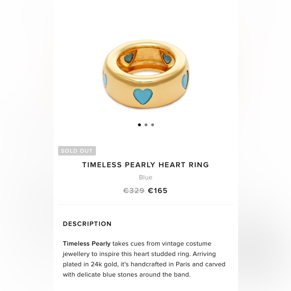 Timeless Pearly Heart Ring - Picture 3 of 3